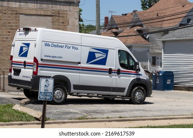 Lebanon - Circa June 2022: USPS Post Office Mail Trucks. The Post Office Is Responsible For Providing Mail Delivery.