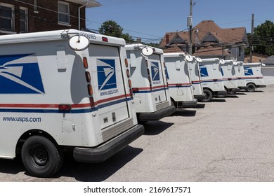 Lebanon - Circa June 2022: USPS Post Office Mail Trucks. The Post Office Is Responsible For Providing Mail Delivery.