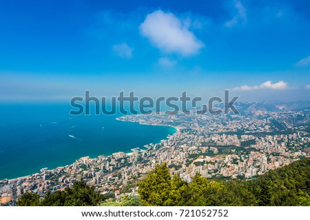 Lebanon Coast View From Harissa