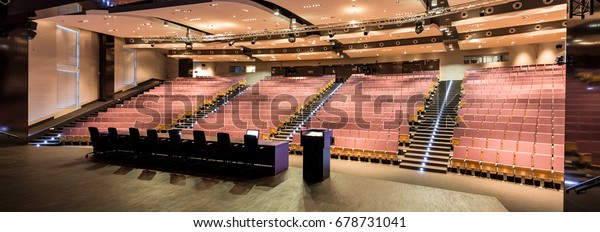 Lecture Hall Red Seats Thousand Students Stock Photo Edit Now