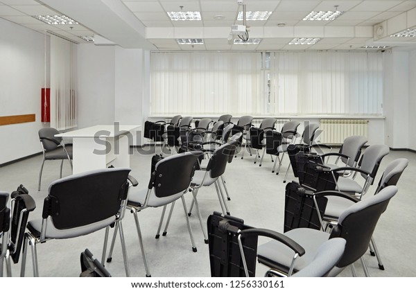 Lecture Hall Seats People On Stage Stock Photo Edit Now 1256330161