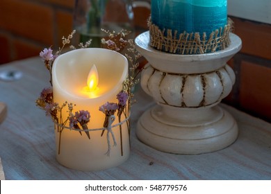 LED Candle Decorated In Home