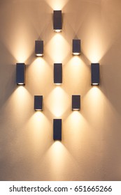 LED decoration lights idea on wall create shape with light and shadow.