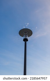 Led Lantern On Blue Sky Background Side View