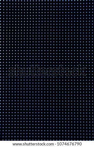LED light blue color on black.