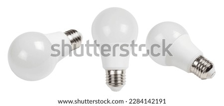 LED light bulb isolated on white background.
