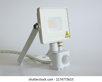 LED Light Emitting Diode Floodlight Lamp With Motion Detector