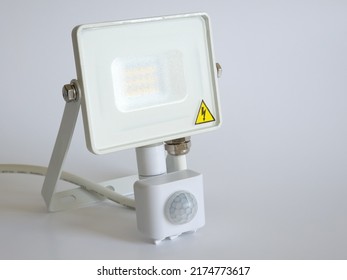 LED Light Emitting Diode Floodlight Lamp With Motion Detector