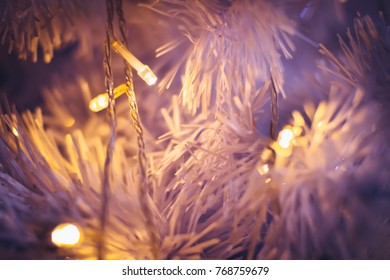 LED light on christmas tree with bokeh blur for christmas and new year day - Shutterstock ID 768759679