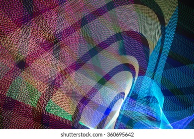 LED light trails in space