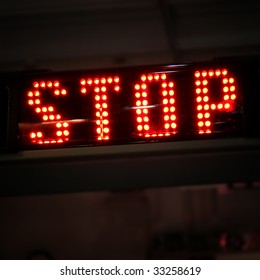 led sign stop