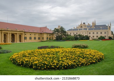Lednice Valtice Castle. Extensive architectural and landscape area between the castles of Lednice and Valtice in the Czech Republic.