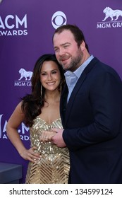 Lee Brice And Guest At The 48th Annual Academy Of Country Music Awards Arrivals, MGM Grand Garden Arena, Las Vegas, NV 04-07-13