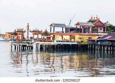 Lee Clan Jetty view during sunrise in George Town Penang - Shutterstock ID 1292358127