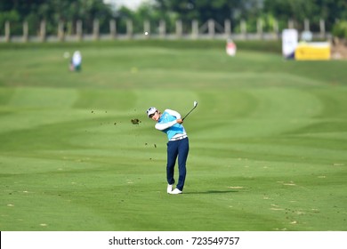 Lee Solar Of South Korea In Action During First Round The PTT Thailand LPGA Masters 2017 At Panya Indra Golf Club. On September 13, 2017 In Bangkok, Thailand.