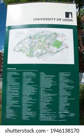 Leeds – 31 July 2017 : Campus Map, University Of Leeds