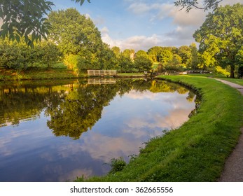 Leeds And Liverpool Canal In Evening Light, Chorley, Lancashire, UK