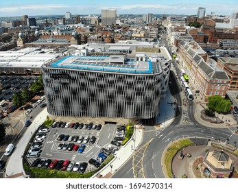 Leeds UK, 1st Aug 2018: Aerial Photo Of The John Lewis & Partners Shopping Centre Known As Victoria Gate With Large Carpark Located In The Leeds City Centre West Yorkshire UK