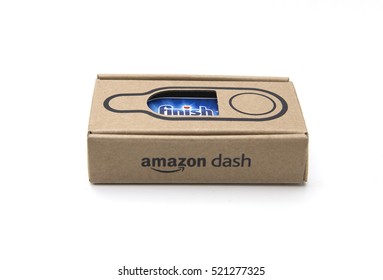 LEEDS, UK - CIRCA NOVEMBER 2016.  Amazon Dash Button