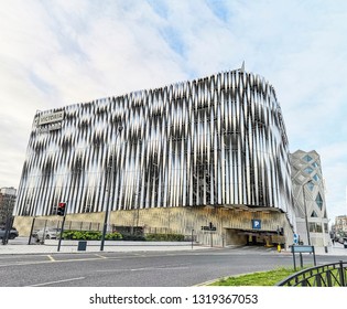 LEEDS, UK - JANUARY 2, 2019 : Carpark Of The New Victoria Gate Shopping Centre. Victoria Gate Is A 165 Million Pound Retail Development Which Opened On 21 October 2016