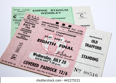 Leeds UK June 4 2014 Tickets For The 1966 World Cup - Illustrative Editorial