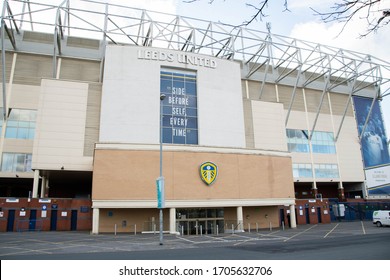 Leeds, West Yorkshire / Uk - March 1st 2020: Entrance To Leeds United Football Club Stadium