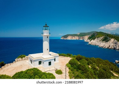 Lefkada Lighthousegreece Cape Ducato Lefkada Stock Photo 2188081997 ...