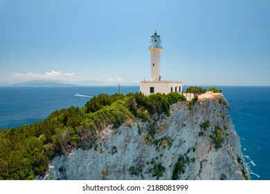 Lefkada Lighthousegreece Cape Ducato Lefkada Stock Photo 2188081999 