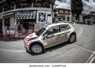 LEFKARA, CYPRUS - JUNE 17, 2018: Special Stage Of Cyprus Rally 2018