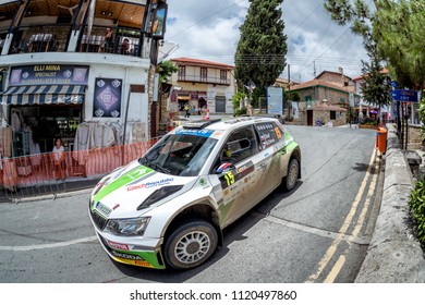 LEFKARA, CYPRUS - JUNE 17, 2018: Special Stage Of Cyprus Rally 2018