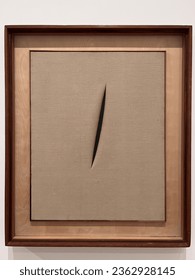 A left alone Knife cut with emptyness