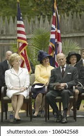 Left To Right, Lynn Cheney, Ann Holton And Prince Philip, The Duke Of Edinburgh, Observing Ceremony At James Fort, Jamestown Settlement, Virginia On May 4, 2007.