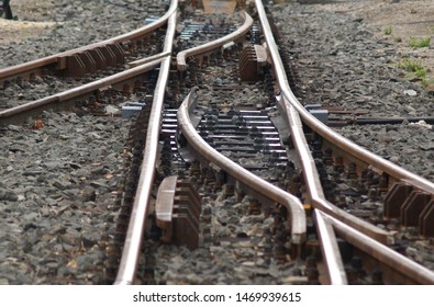 Left Right Narrow Gauge Railway Switches Stock Photo 1469939615 