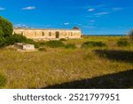 Left side of the old Carabinier Barracks ruins of the Spain