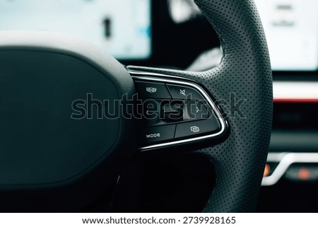 Left side Steering wheel control buttons on the steering wheel 
