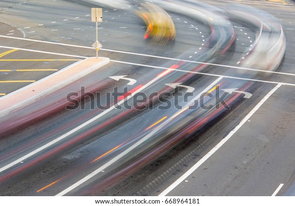 Left turn lanes with\
fast moving cars