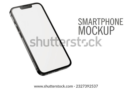 left view blank smartphone mockup
