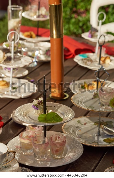 Leftovers Typical English Afternoon Tea Party Stock Photo Edit