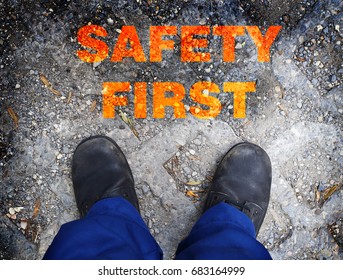 Leg Worker Safety First Concept Stock Photo 683164999 | Shutterstock