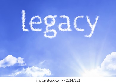 Legacy cloud word with a blue sky - Powered by Shutterstock