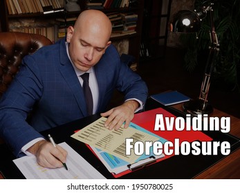 Legal Concept About Avoiding Foreclosure Businessman, Executive Manager Hand Filling Paper Business Document
