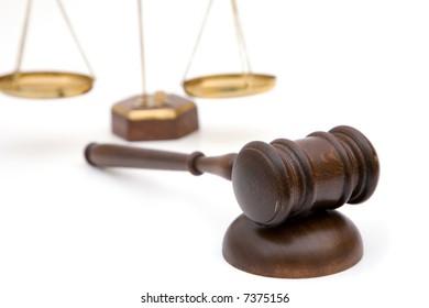 legal concept with a gavel and scales of justice