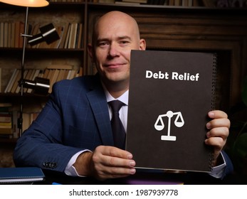 Legal Concept Meaning Debt Relief With Phrase On The Sheet.
