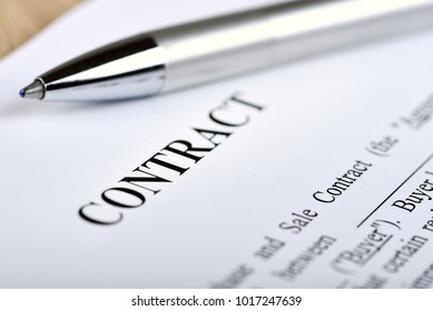 Legal contract signing - buy sell real estate contract