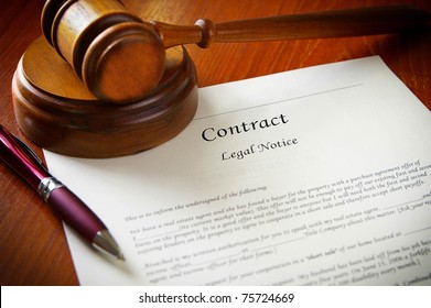 Legal Gavel And A Business Contract