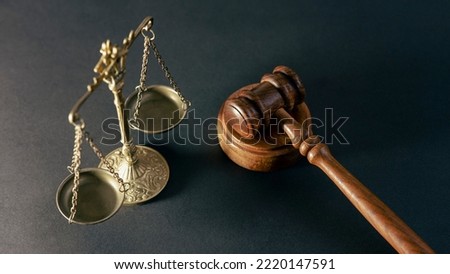 Legal and law concept. Law and justice concept. Black background