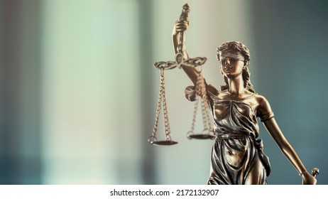 Legal and law concept statue of Lady Justice on blurred background - Shutterstock ID 2172132907