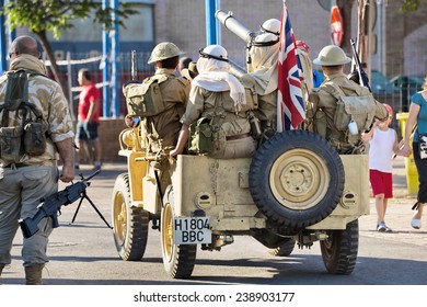 LEGANES, MADRID; SPAIN. - JUNY 29, 2013. Patrol British Army Soldiers 