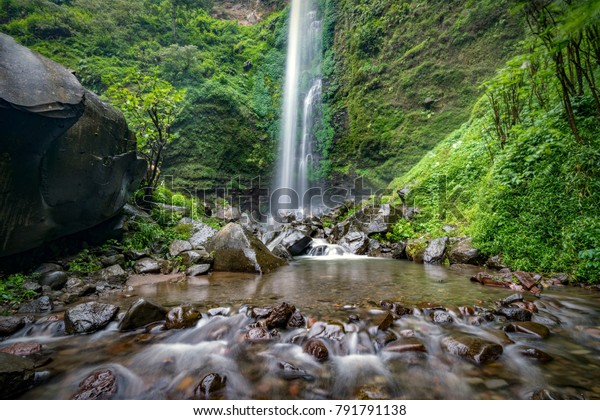 Legendary 84m High Coban Rondo Waterfall Stock Photo Edit