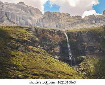 Legendary Waterfall Of King And Queen In Andringitra Mountains, Ambalavao District, Madagascar